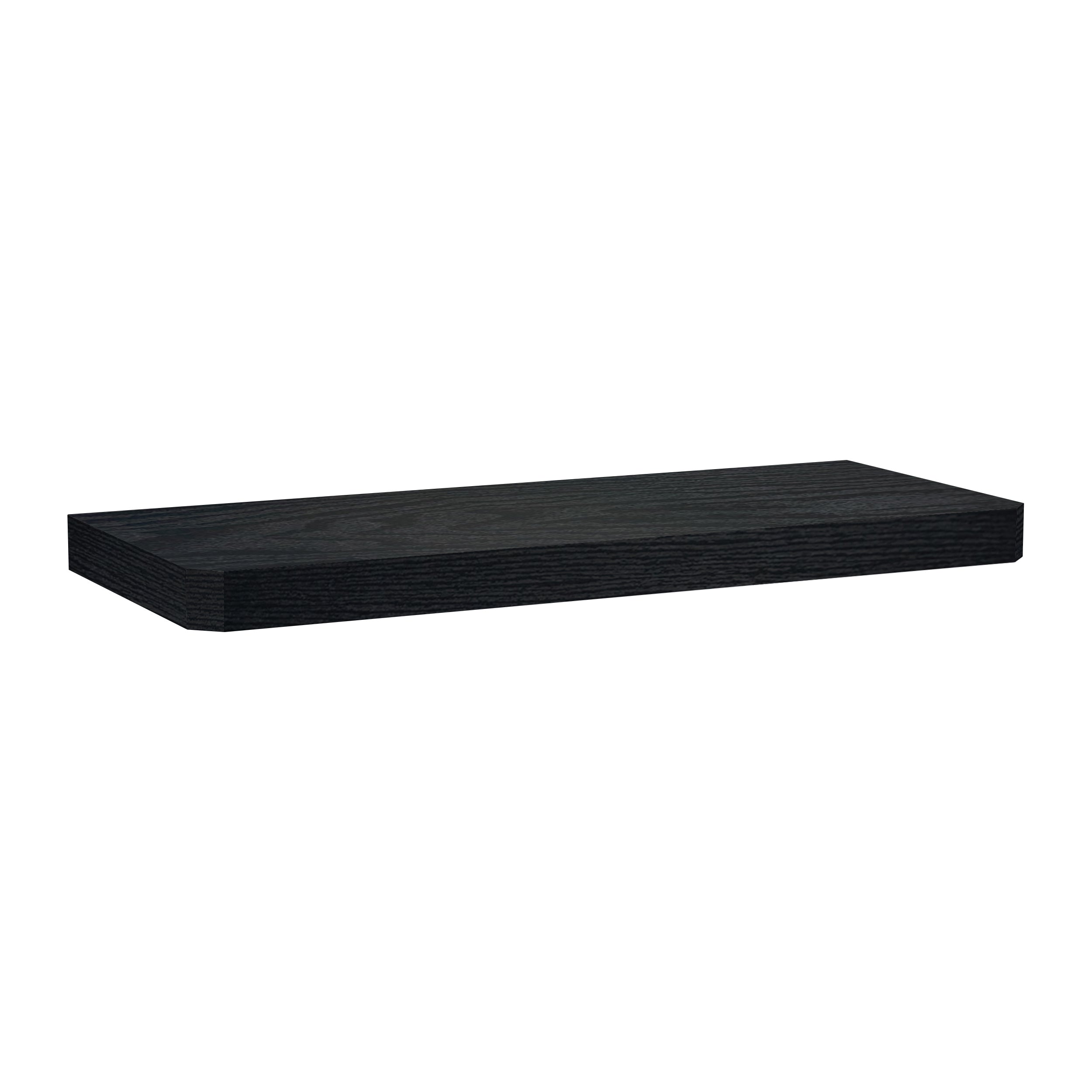 Soho Floating Shelf 24, Black Woodgrain - Athenee Home